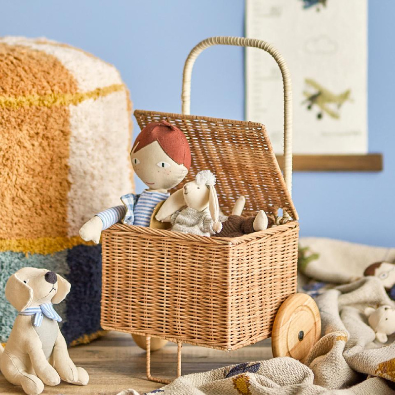 Baby Food With Fiber - Chariot de marche en rotin pour