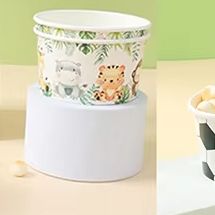 Baby Food With Avocado - Bol en papier imprimé fraise avocat,