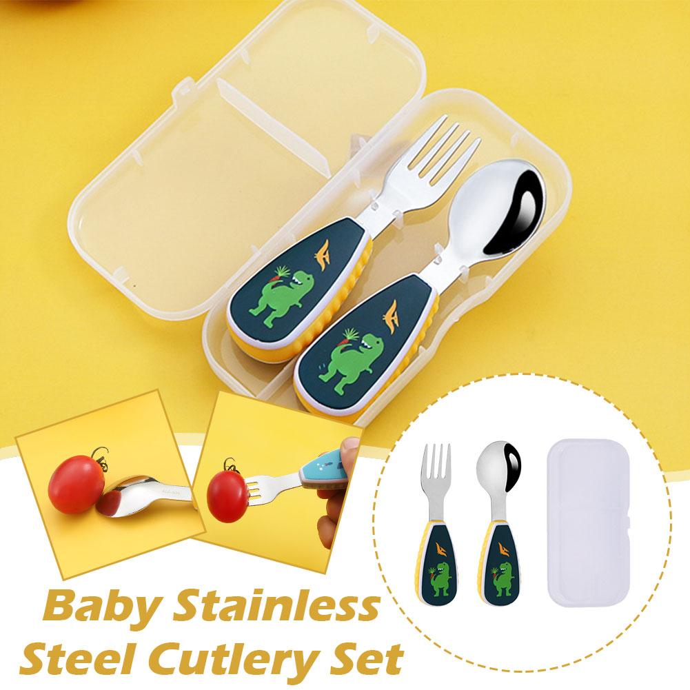Baby Food Knife Set - Vaisselle mignonne, cuillère d'entraînement alimentaire, cuillère