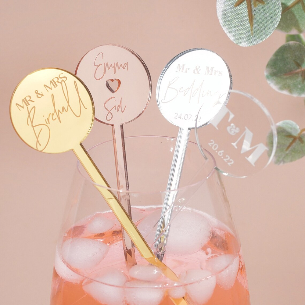 Baby Food Table - Bâtonnets de Boissons Personnalisés, pour Mariage,