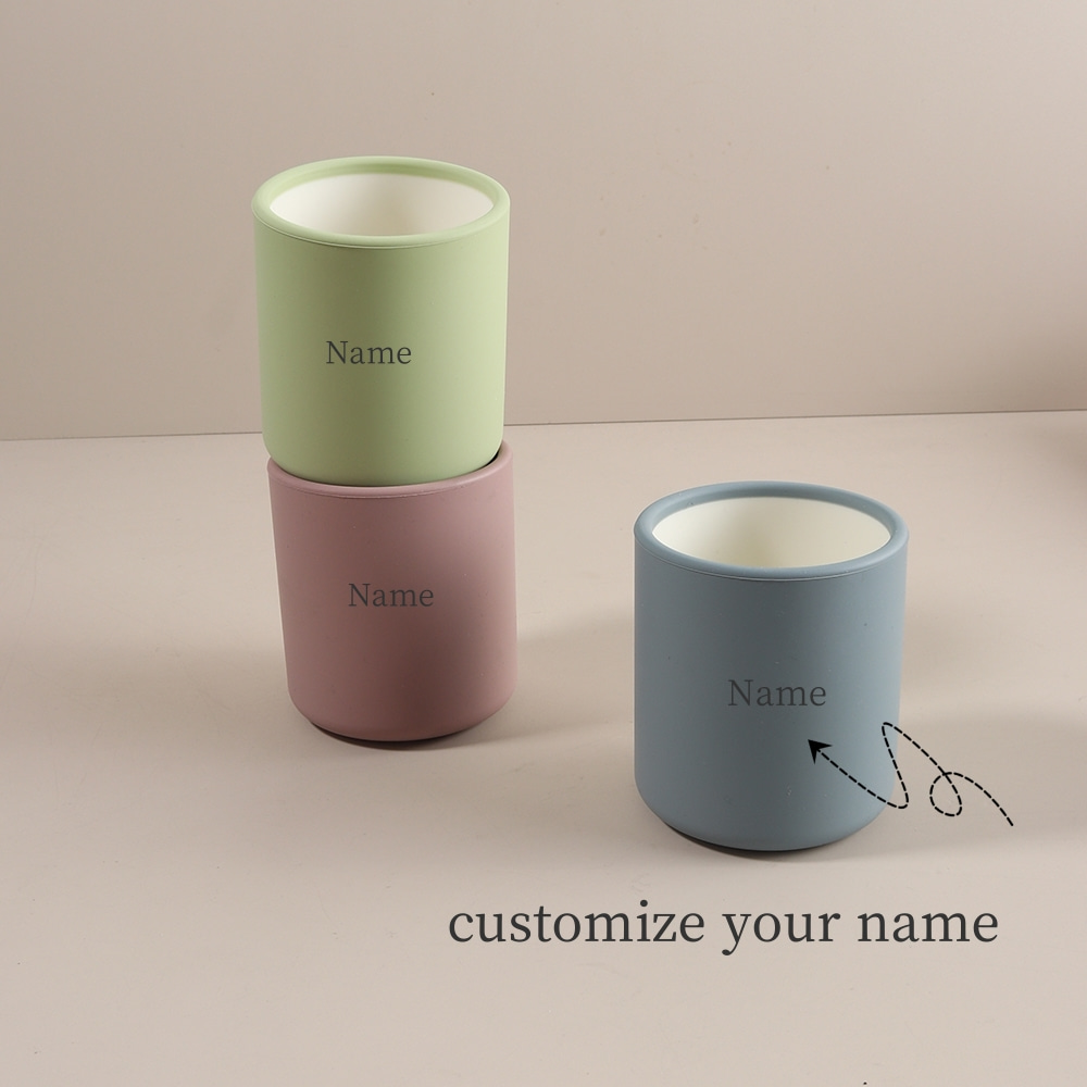 Baby Food Table - Gobelet d'apprentissage en silicone personnalisé avec