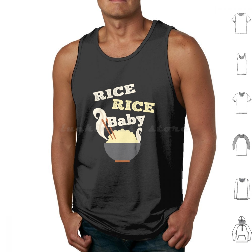 Baby Food Korea - Rice Rice Baby Tank Tops Imprimé