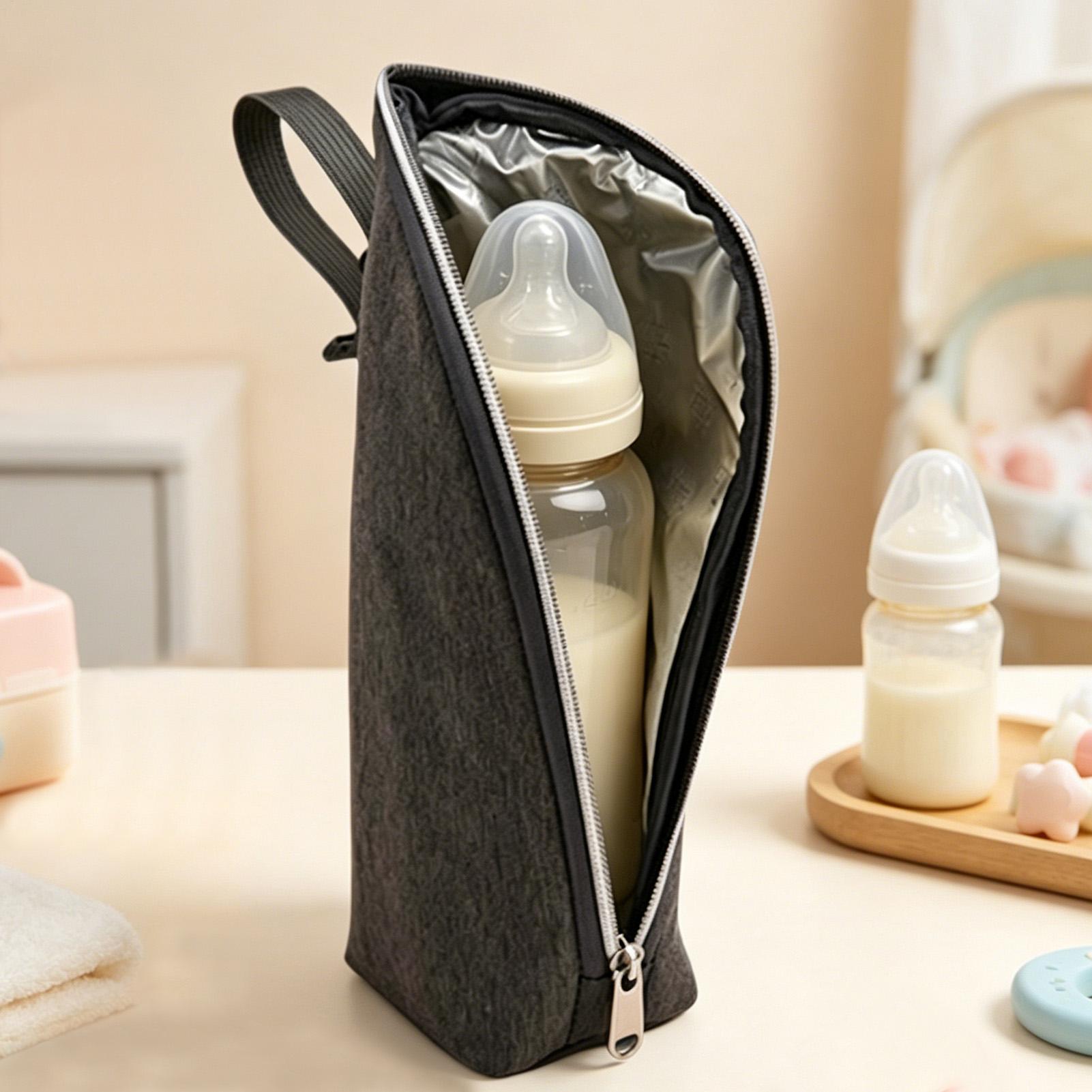 Baby Food Warmer Portable - Porte-bouteille d'eau thermique avec fermeture éclair,