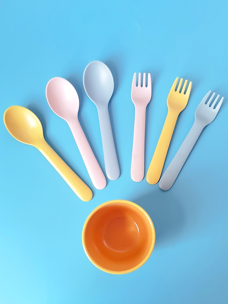 Baby Food With Fiber - Ensemble de couverts coréens en fibre