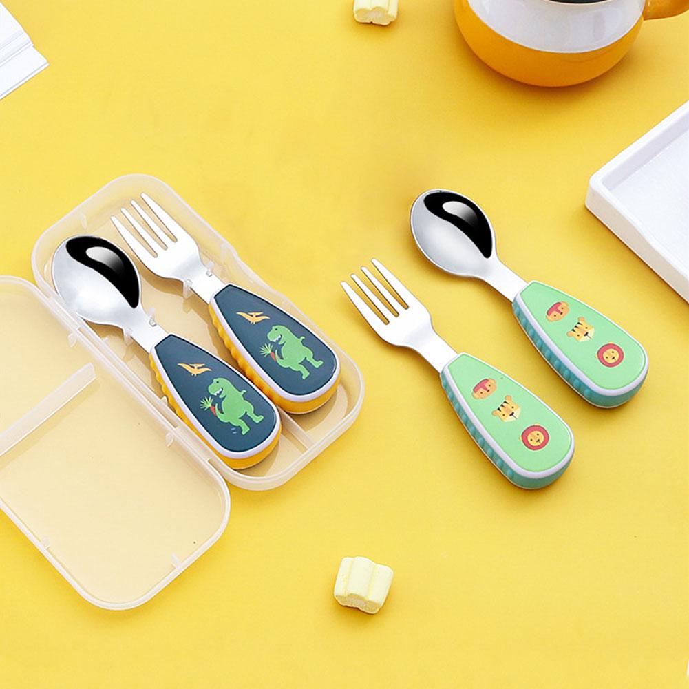 Baby Food Knife Set - Cuillère fourchette à manche court pour