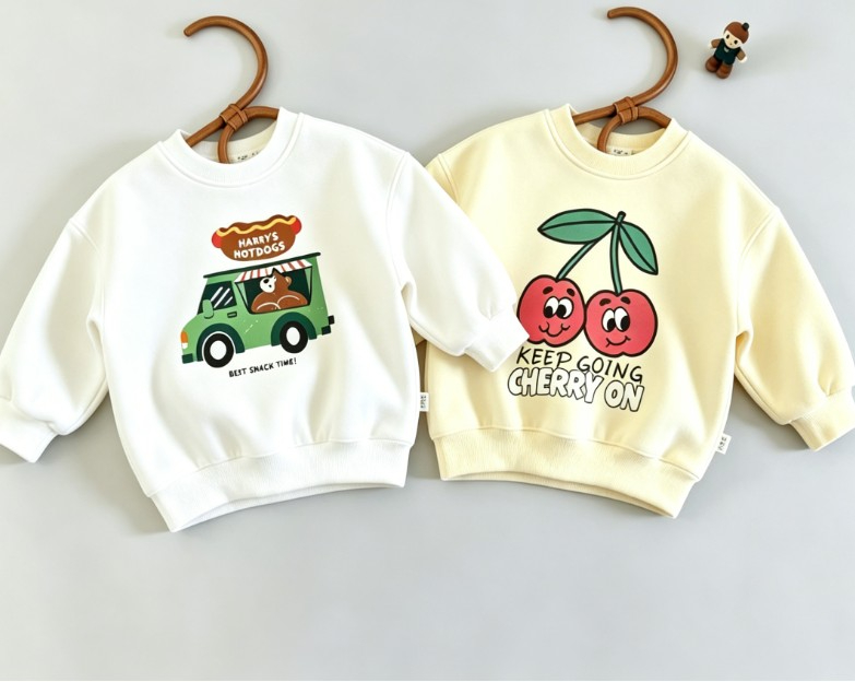 Baby Food Intake - Sweat-shirt à col rond pour enfant,