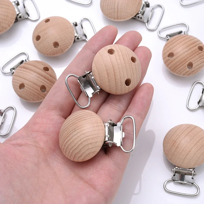 10 clips ronds en bois de hêtr - Baby Food Natural avis et prix