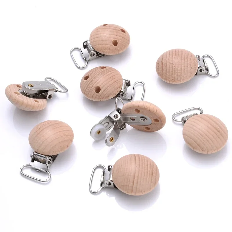 10 clips ronds en bois de hêtr - Baby Food Natural avis et prix