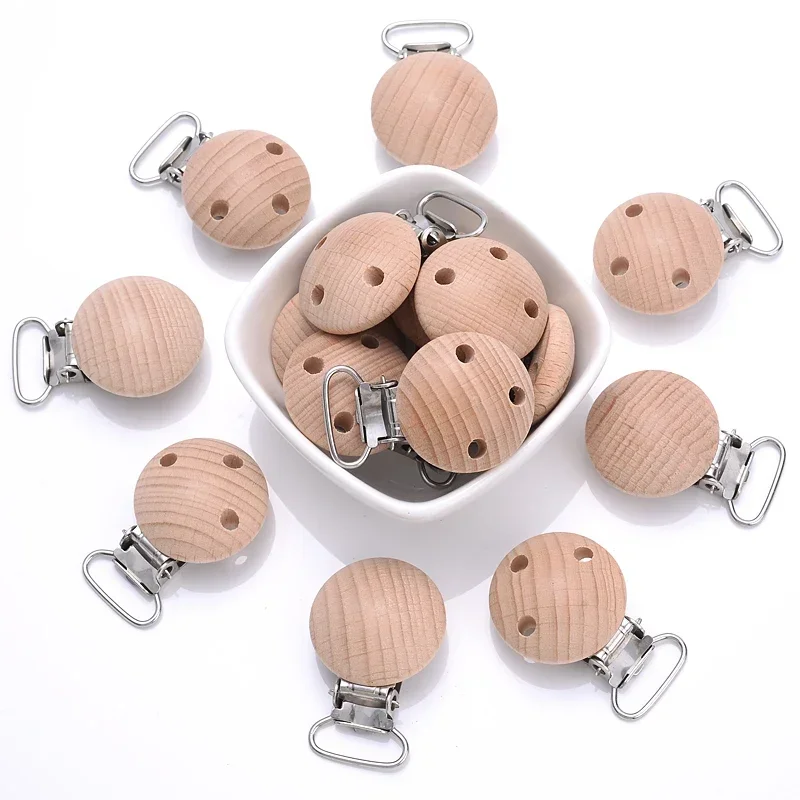 10 clips ronds en bois de hêtr - Baby Food Natural avis et prix