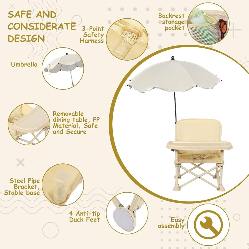 Chaise de plage pliable pour b - Baby Food Table avis et prix