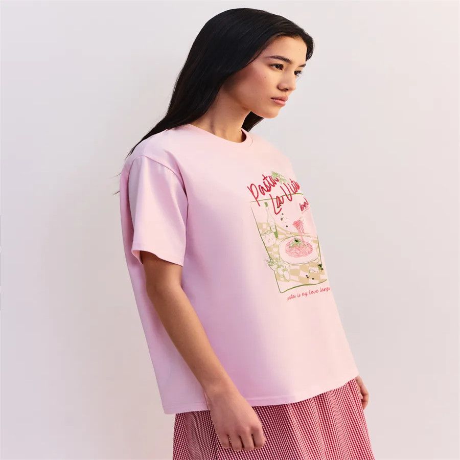 T-shirt en coton rose chic et  - Baby Food Intake avis et prix