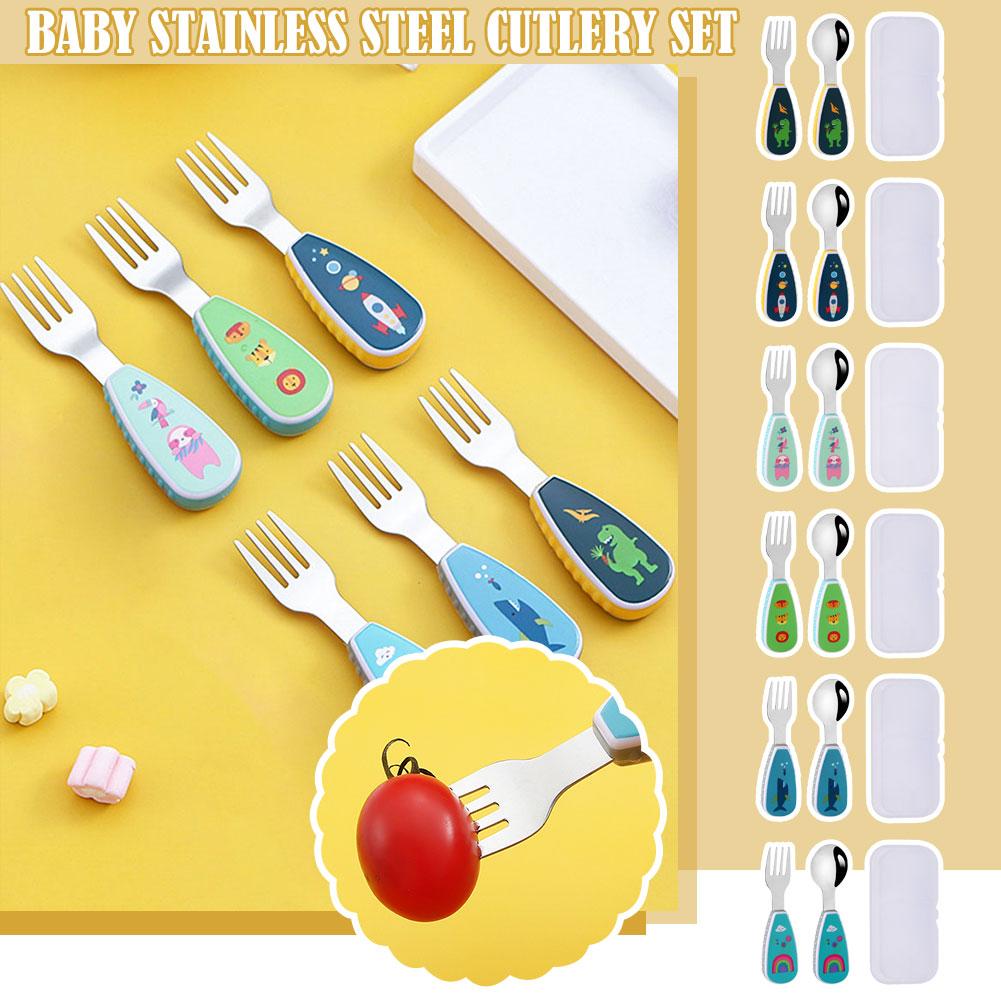 Cuillère fourchette à manche c - Baby Food Knife Set avis et prix